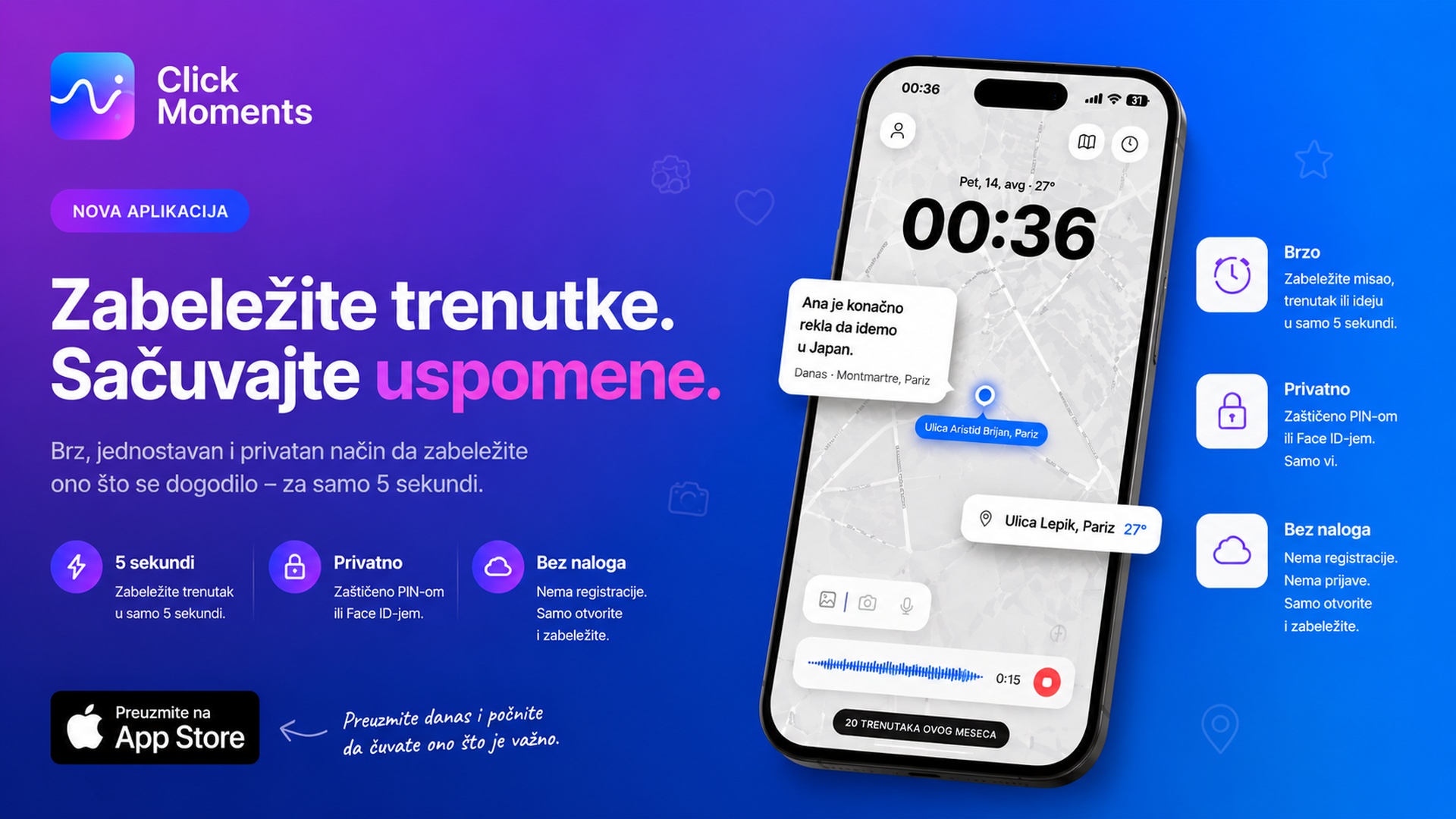 Click Moments je stigao - sačuvajte ono što se dogodilo