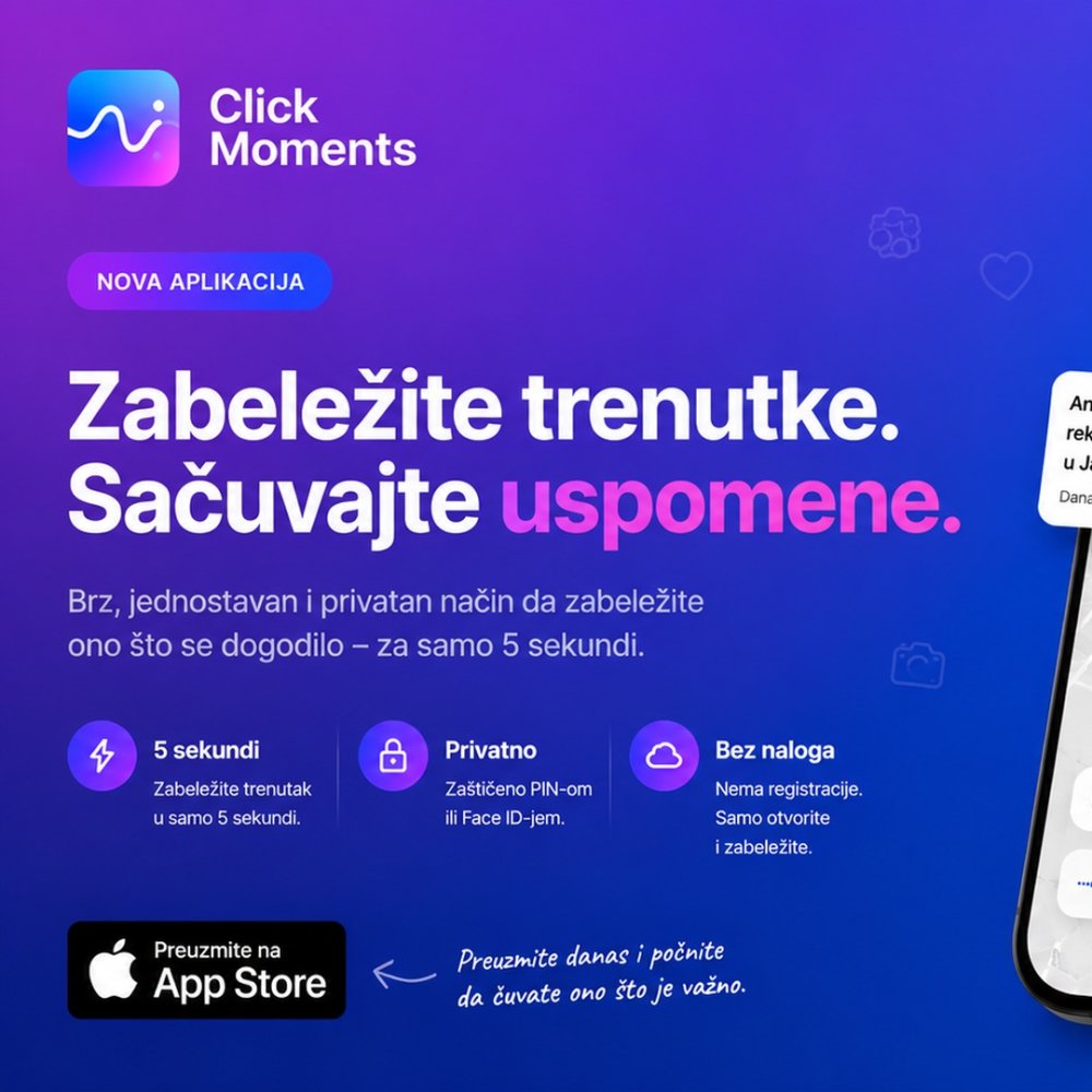 Click Moments je stigao - sačuvajte ono što se dogodilo