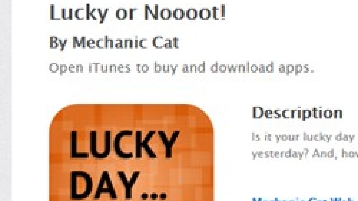 Nova iPhone aplikacija - Lucky or Noooot!